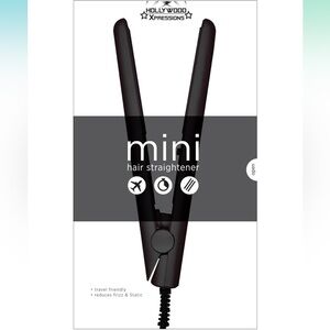 Hollywood Xpressions Mini Flat Iron Hair Straightener, Ceramic Plates-NIB